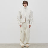 Belted Carpenter Cotton Pants (Ivory)