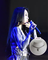 Melbie The Cat Series - Cat face Bold Chain Choker Necklace (Silver ver.) (Rapper Lee Youngji Necklace)