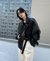 ダミアンバルーンレザージャケット/[引き合い殺到] Damien Balloon Leather Jacket
