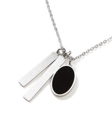 ダブルバーペンダントネックレス / Onyx Double Bar Pendant Necklace