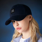 label over fit ball cap Navy