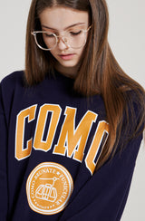 COMO VARSITY SWEATSHIRT [NAVY] (6613793407094)