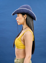 Crochet Cowboy Hat (navy)