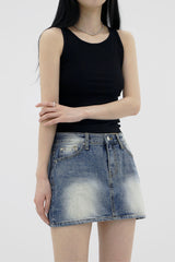 シンプルリブドスリーブレス / Simple Ribbed sleeveless (2color)