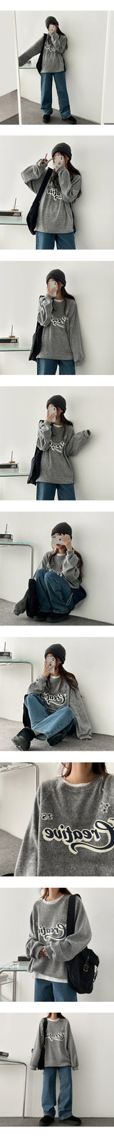 Crème Colored Fleece String Sweatshirt
