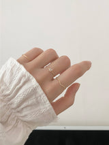 【5本セット】Cree Butterfly レイヤードリングセット