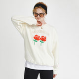 Logo applique Sweatshirt [Ivory] (6610314657910)