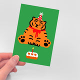 CAKE TIGER RED POST CARD (6538766712950)