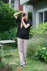 ラウンドロゴオーバーサイズTシャツ / ROUND LOGO OVERSIZED T-SHIRTS_2COLORS