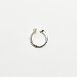 Solid Cube Pearl Open Ring