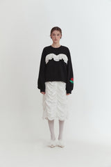 Shirring sweatshirt