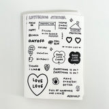 lettering sticker
