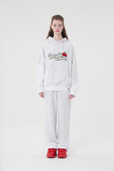 ドゥードゥルチェリーカットオフフーディー／DOODLE CHERRY CUT-OFF HOODIE [MELANGE GRAY]