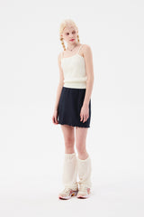 チェリークロップニットノースリーブ / CHERRY CROP KNIT SLEEVELESS [IVORY]