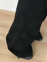 [Brushed lining] doco ポケットシャーリングツーウェイジョガーワイドパンツ