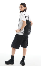  BERMUDA DRAWSTRING PANTS_BLACK