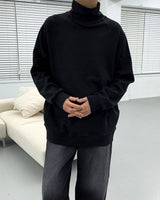 ラグランハイネックオーバーフィットスウェットシャツ/SI Raglan high neck overfit sweatshirt (2 colors)