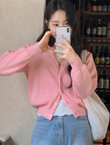 【SHOPPERMADE】ケーキVネックニットカーディガン(5color)
