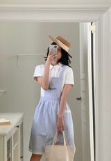 Candy Stripe Apron Embroidered Apron