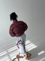 [UNISEX]ハートストリングワイドジョガーパンツ