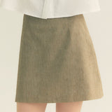 リネンベーシックスカート / Linen Basic Skirt (Khaki)
