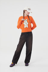 ウィティーバニーフラットニット／WITTY BUNNY FLAT KNIT [GREEN ORANGE]