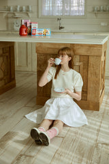 ROSETTE PUFF KNIT