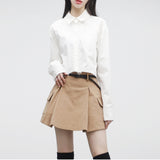 Weevil cargo pleated skirt
