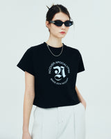 ROMAN TYPO LOGO TSHIRT-BLACK (6681176080502)