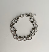 レイヤードハートチェーンブレスレット / Layered heart chain bracelet
