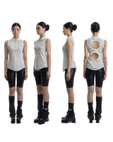 SI-PK Hole Sleeveless-WH