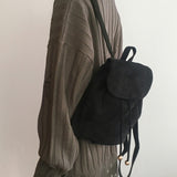 Boot string suede velvet backpack