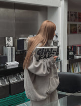(UNISEX) ダブルパッチ羊起毛オーバーフード