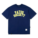 23 カレッジオーバーサイズTシャツ / 23 COLLEGE OVERSIZED T-SHIRTS WHITE MELANGE / NAVY