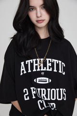 アスレチックオーバーサイズTシャツ /ATHLETIC OVERSIZED T-SHIRT BLACK