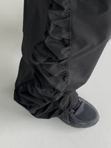 カーズサイドシャーリングツーウェイジョガーロングワイドパンツ /  Cards side shirring two-way jogger long wide pants