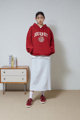 ゴールデン刺繡フーディー/Golden Emblem Hoodie (Deep Red)