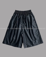 SI レザーバミューダバンディングパンツ / SI Leather Bermuda banding pants