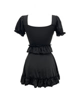 ミニッツホカンスフリルストラップ水着ツーピースセット(カップ内蔵) / Minutes Hocance Ruffle Strap Swimsuit Two-Piece Set