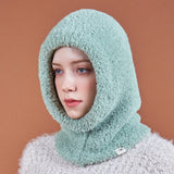Monogram Label Soft Knit Balaclava Lightgreen
