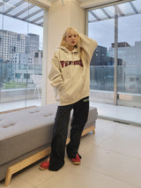 VENTIQUE Toenail embroidery fleece hood 4color (6636692897910)