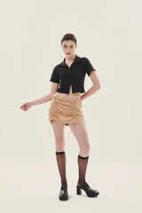 シャーリングミニスカート/SHIRRING MINI SKIRT