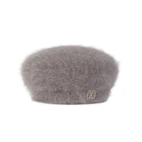 VA Square Stud Angora Beret / Mocha