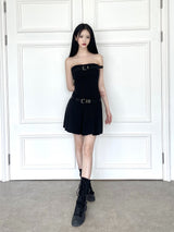 903. ダブルベルトプリーツトップワンピース / 903. Double belt pleats top ops (2color)
