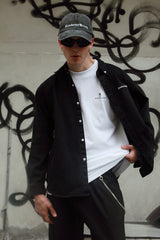 ザエッセンシャルデニムシャツ/RUNDOWNYOUTH The Essential Denim Shirt Black 02