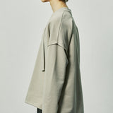 vネックレイヤードストリングピアススウェット / v-neck layerd string pierced mtm mocha