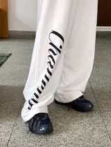 チャレンジピグメントレタリングワイドコットントレーニングパンツ / Challenges Pigment Lettering Wide Cotton Training Pants
