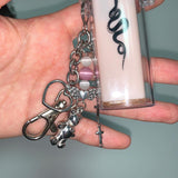 Pink bear lighter case keychain (6661159518326)