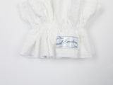 VINTAGE CHECK FRILL HAIR SCRUNCH (WHITE)