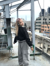Daily Hip Crop Varsity Jacket